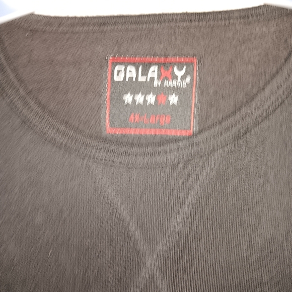 Galaxy men's long sleeve shirt color block shirt SIZE 4XL black red and gray - Picture 4 of 6